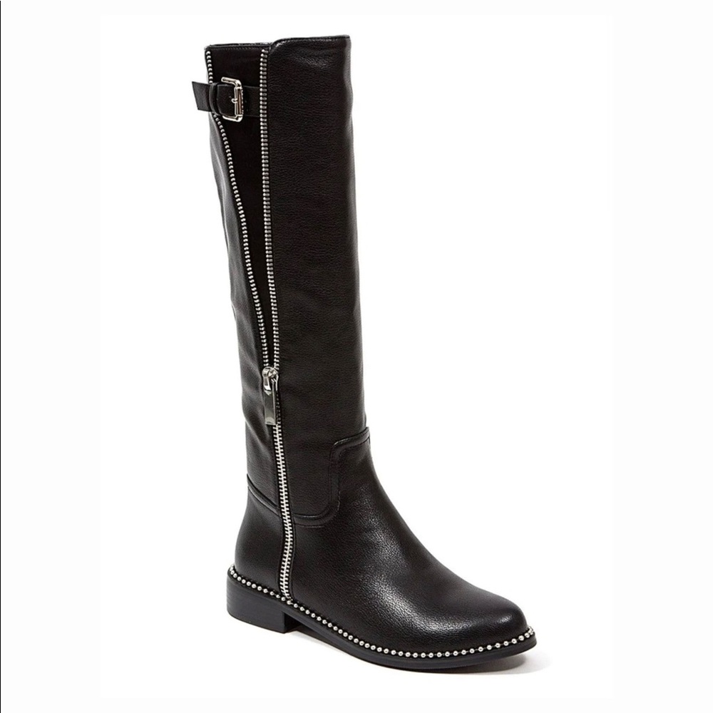 Studded biker boots